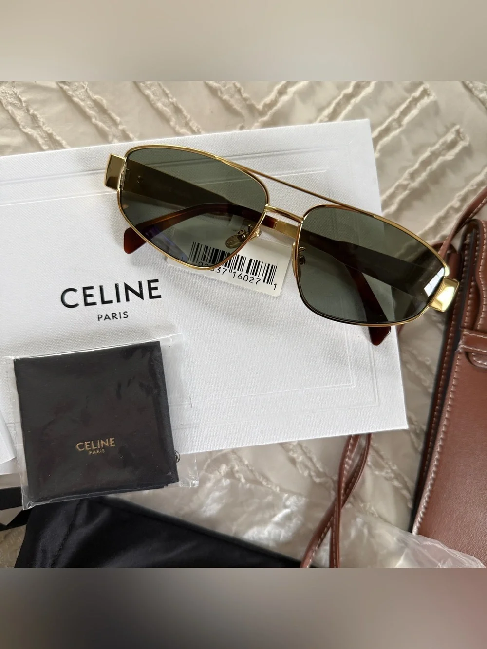 Celine Triomphe 57mm Pilot Sunglasses, New with Tags - Picture 4 of 15